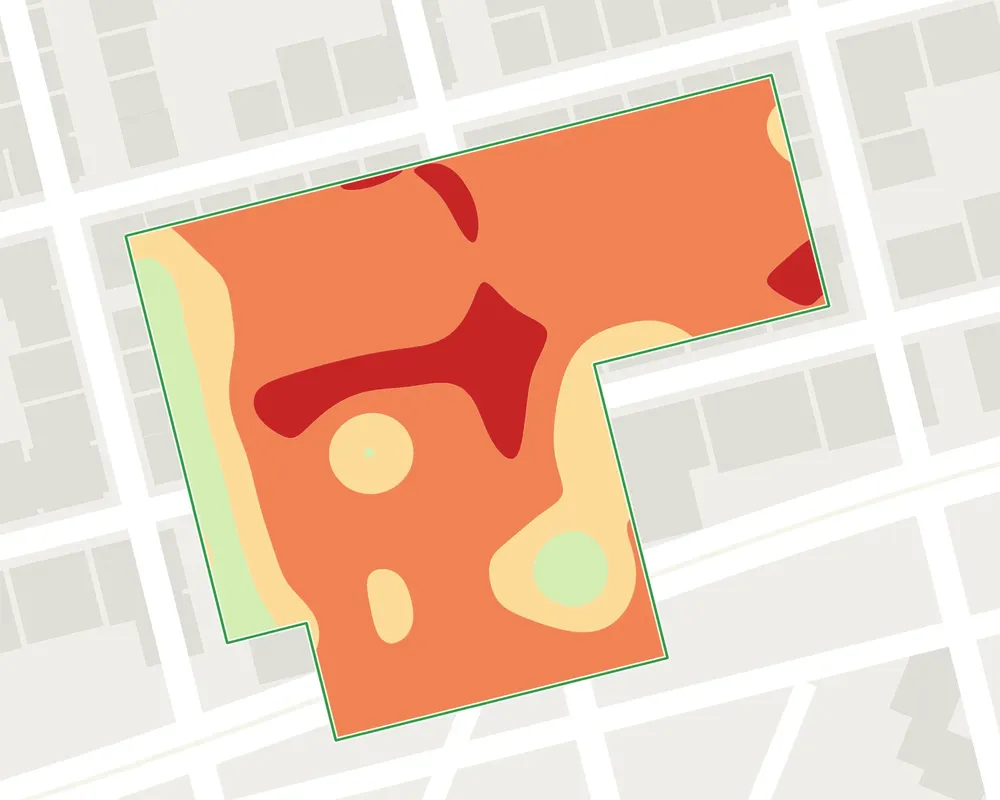 Carte température de surface, état initial