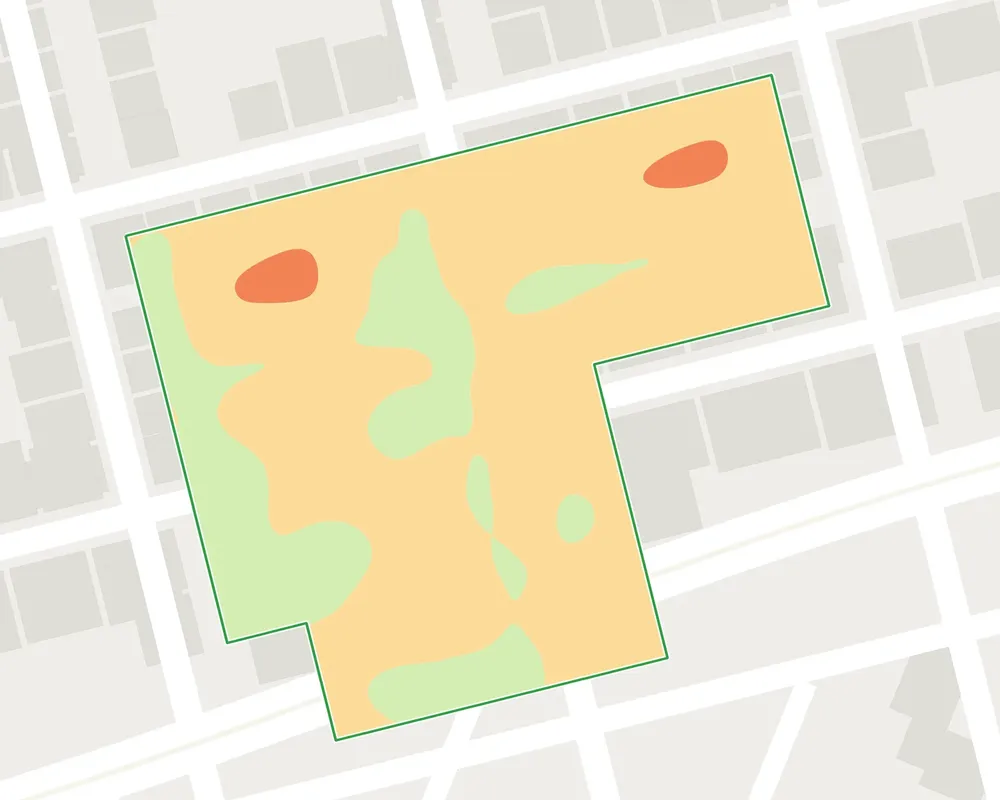 Carte température de surface, projet sur le même site